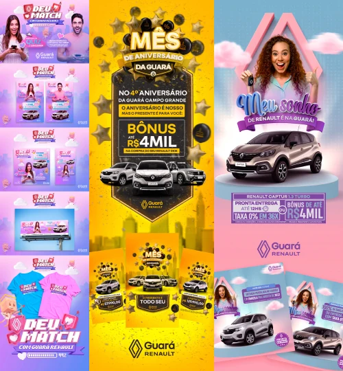 Campanha automóvel — Guará Renault e Harley-Davidson