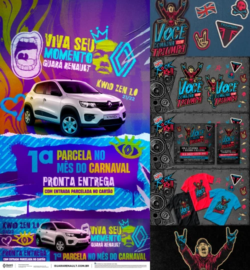 Campanha automóvel — Guará Renault e Harley-Davidson
