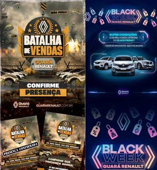Campanha automóvel — Guará Renault e Harley-Davidson