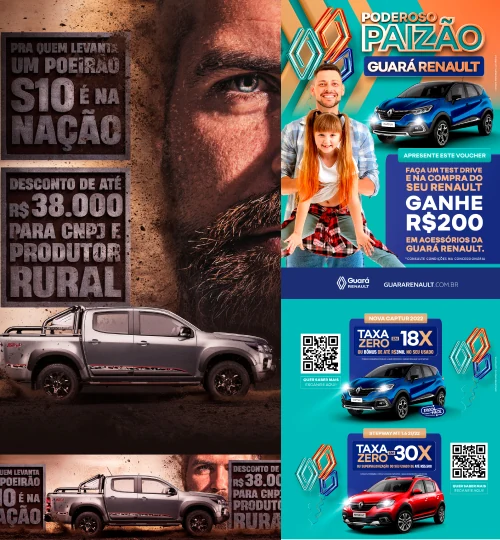 Campanha automóvel — Guará Renault e Harley-Davidson